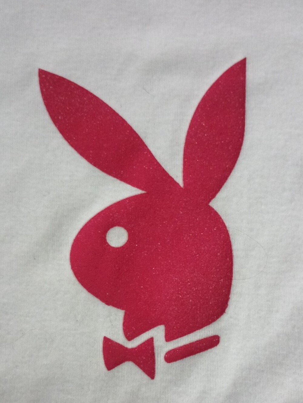 PLAYBOY White Tee with Hot Pink Bunny Logo - Picture 5 of 6